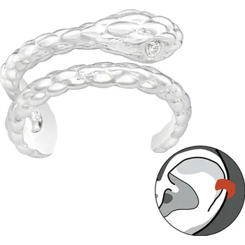 Náušnice For Silver Náušnice na jedno ucho Had - Stříbro 925