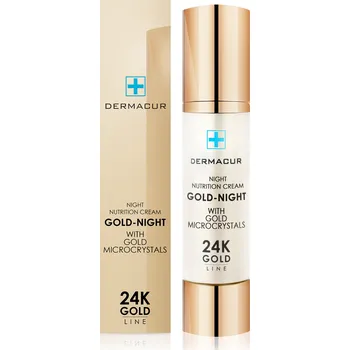 Pleťový krém DERMACUR Gold-Night - Krém pro noční péči s obsahem mikrokrystalů zlata, 50 ml