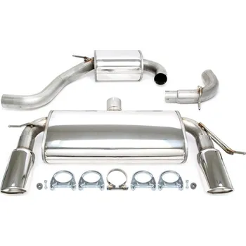 Tlumič výfuku TA Technix sportovní nerezový duplex výfuk VW Golf VI htb (1L, 08-13) kromě 4Motion, 1x 100 mm rovná nerezová koncovka s pertlem pro obě strany