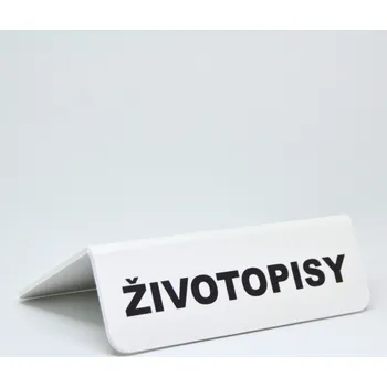 Zarážka na knihu Rozřaďovač s nápisem - ŽIVOTOPISY