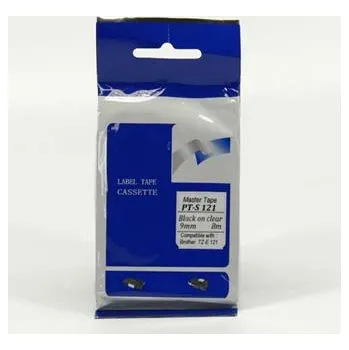 Pásek do tiskárny Master tape kompatibilní páska do tiskárny štítků, pro Brother, PT-S121, černý tisk/průsvi