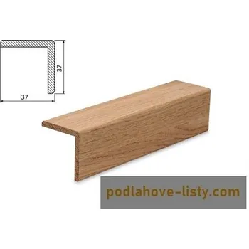 Podlahová lišta NOVÁK Vzorek - rohová lišta 37*37 dub surový V-ro3737d