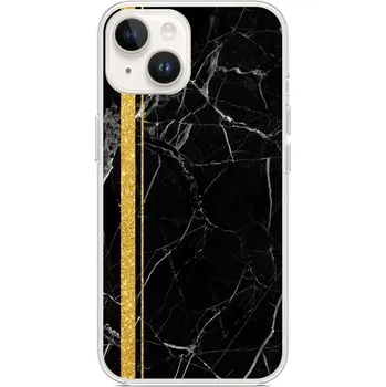 Pouzdro na mobilní telefon Kryt STYLE iPhone 14 Mramor černo-zlatý (obal neboli pouzdro na iPhone 14)