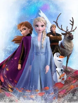 Dětská deka BrandMac Dívčí fleecová deka 130 x 170 cm Frozen/Elsa a Anna