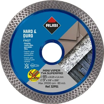 Pilový kotouč RUBI Diamantový kotouč TVA 85 SUPERPRO MINI VIPER pro tvrdé materiály (Ref. 32951)