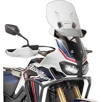 Kappa KAF1144 Airstream přední plexi, čiré. maximální výška 63,5 cm (12 cm nástavec) šířka 35 cm HONDA CRF1000L Africa Twin (16-17), HONDA CRF1000L Africa Twin (18-19), HONDA CRF1000L Africa Twin Adve HONDA CRF1000L Africa Twin Adventure Sports rok 18-19