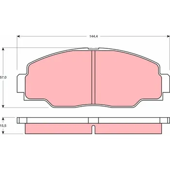 Brzdová destička Sada brzdových destiček, kotoučová brzda TRW GDB1042