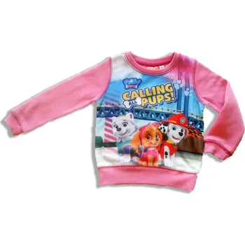 Dívčí mikina SUN CITY Dívčí mikina slabá Paw Patrola Barva: světle růžová, Dětská velikost: 116
