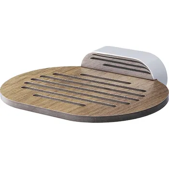 BISK Erga Bergen, nástěnný držák na mýdlo, chromová-hnědá, ERG-07053