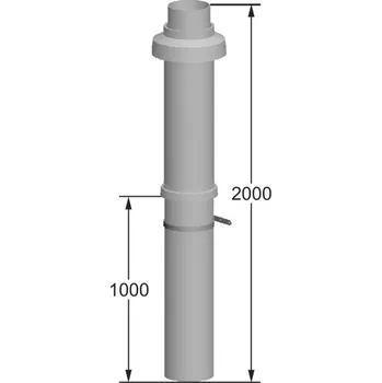 Kotel Souprava na odvod spalin Wolf přes střechu DN160/186
