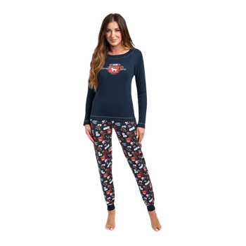 Dámské pyžamo Italian Fashion Makala dámské pyžamo tmavě modré/vánoční