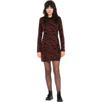 Dámská móda VOLCOM šaty - Zebra Dress Bitter Chocolate (BCL)