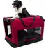 přepravka pro zvíře JK ANIMALS Přepravní plátěný box XL 58 x 58 x 81 cm červený