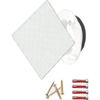 Větrací mřížka Luftuj Vyústka VZT pro rekuperaci LUFTOMET Sky 3D sklo čtverec bílá