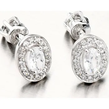 Náušnice Dámské náušnice bílé zlato 585 zirkon 52GZ-8049B-ZIR-SR