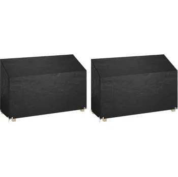 Krycí plachta vidaXL Plachty na zahradní lavice 2 ks 8 oček 190 x 70 x 70/88 cm PE [3155391]