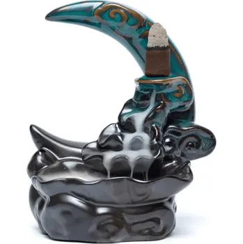 Stojánek na vonné kužely Tekoucí dým měsíc 8 x 10 x 12 cm