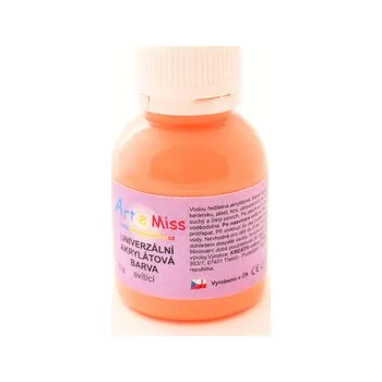 Vodová barva Svítící univerzální barva (fotoluminiscenční) 70g, neon žlutá