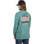 horsefeathers Pánské triko joyride ls t-shirt oil blue