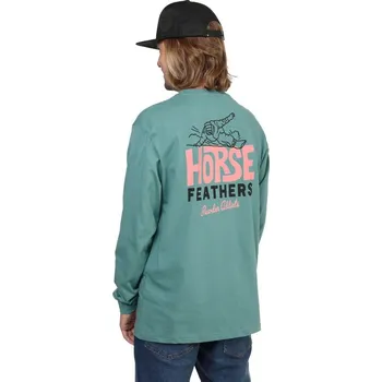 horsefeathers Pánské triko joyride ls t-shirt oil blue