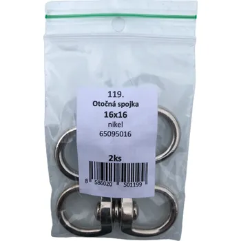 Tesařské kování SVX Otočná spojka Ni - blistr 120 20x20mm č120