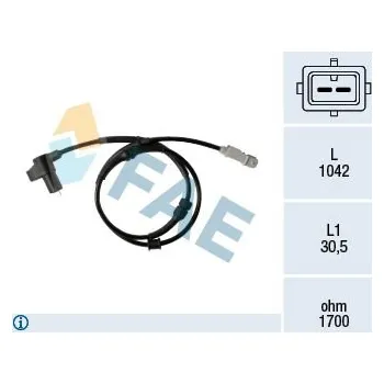 Přislušenství brzdového systému Snímač, počet otáček kol FAE 78347