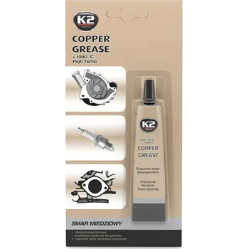 Plastické mazivo K2 COPPER GREASE 20ML (K2 měděné mazivo pro tepelně namáhané spoje)