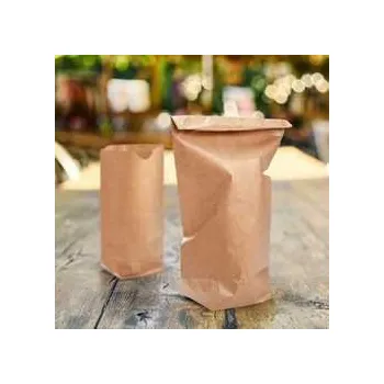 Jednorázové nádobí Papírový sáček s 60mm křížovým dnem kraft 15 x 22 cm `0,5kg` [1000 ks],rychlé dodání