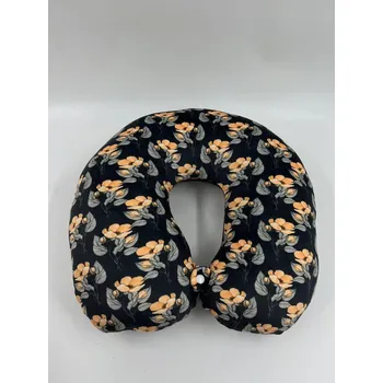 Polštář Sleep-well Zákrčník mikrospandex 88x30cm - květy oranžové