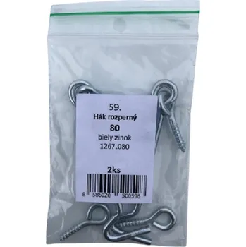 Tesařské kování SVX Hák rozpěrný s okem Zn - blistr 60 100mm č60