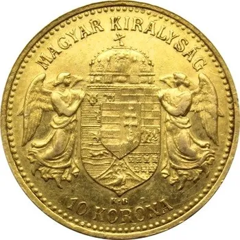 Sběratelství Zlato Zlatá mince Desetikoruna Františka Josefa I. Uherská ražba 1904 3.387 g
