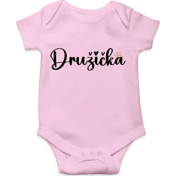 Kojenecký body Personal Dětské body - Družička s medvídkem Barva: Růžová, Velikost nejmenší: 3 měsíce