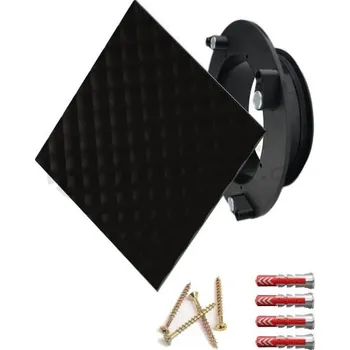 rekuperace vzduchu Luftuj Vyústka VZT pro rekuperaci LUFTOMET Sky 3D sklo čtverec černá