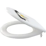 WC sedátko samosklápěcí Alcadrain A604 Flower Soft-Close, duroplast, antibacterial, flower