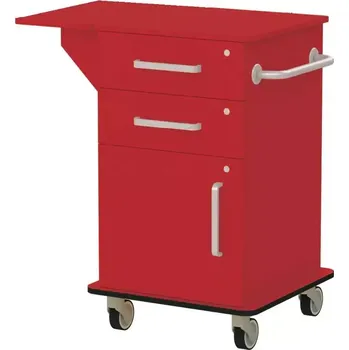 VIZITA 01 D mobilní vozík vizitový, korpus červená flamengo, čílka červená flamengo