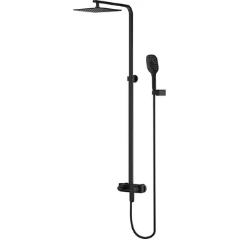Sprchový set Omnires Sacramento sprchová sada na stěnu s dešťovou sprchou černá SC2344BL
