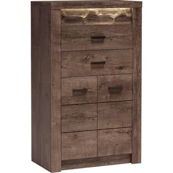 přebalovací pult a komoda Casarredo Komoda INDIANAPOLIS I-6 jasan tmavý