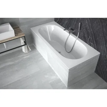 Vana BESCO - Obdélníková vana VITAE SLIM - Nožičky k vaně - S nožičkami, Rozměr vany - 180 × 80 VANVITAE180SLIM+OLVPINOZSTELWD