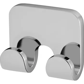 Držák na ručník BISK Erga NATURE, dvojitý háček na ručníky, chromová, ERG-04879