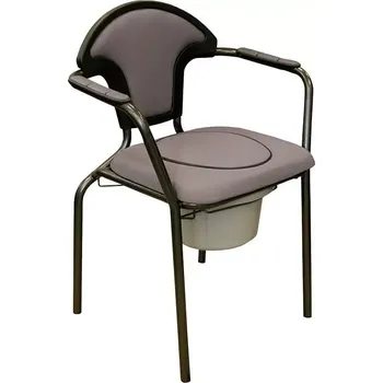 Křeslo TPK - 50 křeslo toaletní pevné, koženka šedá