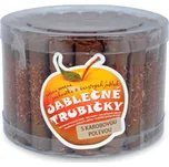 Jablečné trubičky ochucené karobovou polevou dóza 540g BIO