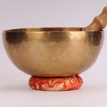 Tibetská mísa 2120 g - průměr 24,5 cm, ručně tepaná, tón A, s paličkou a podložkou v ceně