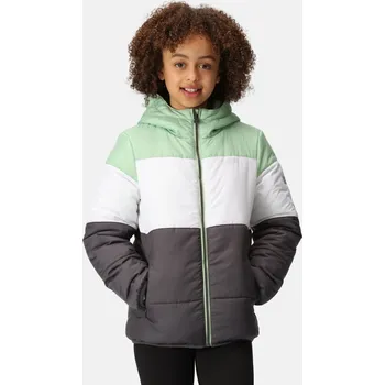 Dívčí bunda Dětská zimní bunda Regatta LOFTHOUSE VII tyrkysová/bílá 110-116