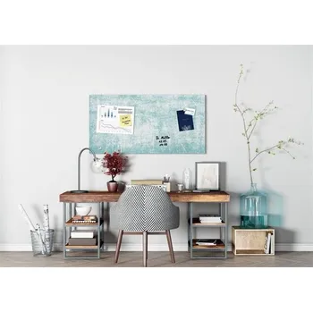 Kancelářský nábytek Magnetická skleněná tabule "Artverum®", tyrkysová zeď, 91 x 46 x 1,5 cm, SIGEL GL287