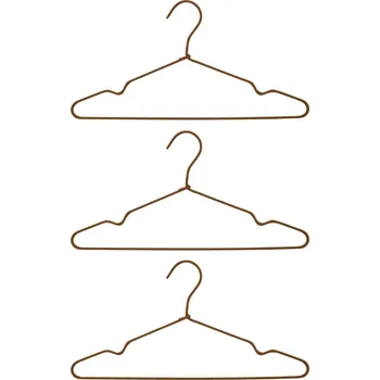 Věšák House Doctor, Ramínka na oblečení Wire hnědá 3 ks - Formadore