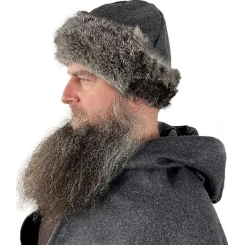 Karnevalový kostým imago Vlněná čepice s kožešinou - kulatá, velikost L