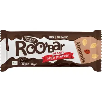 Čokoládová tyčinka Roo´bar bio mandlová proteinová tyčinka v čokoládě 40 g