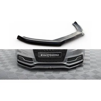 Karosérie Maxton Design spoiler pod přední nárazník ver.4 pro Audi S5 8T FL, černý lesklý plast ABS, Coupe/Sportback