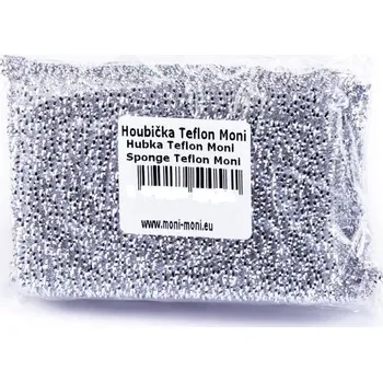 Kartáč na nádobí MONI Houbička na teflonové povrchy 3x7,5x11,5 cm Barva: Stříbrná