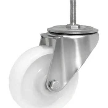 Pojezdové kolečko Plastové kolo 100 mm nerezová otočná vidlice s čepem ZABI